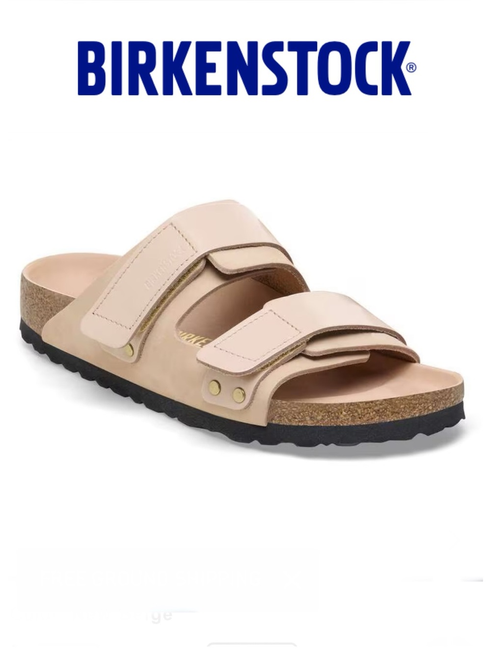 Birkenstock Uji Beige Leather Nubuck Sandals Sz38